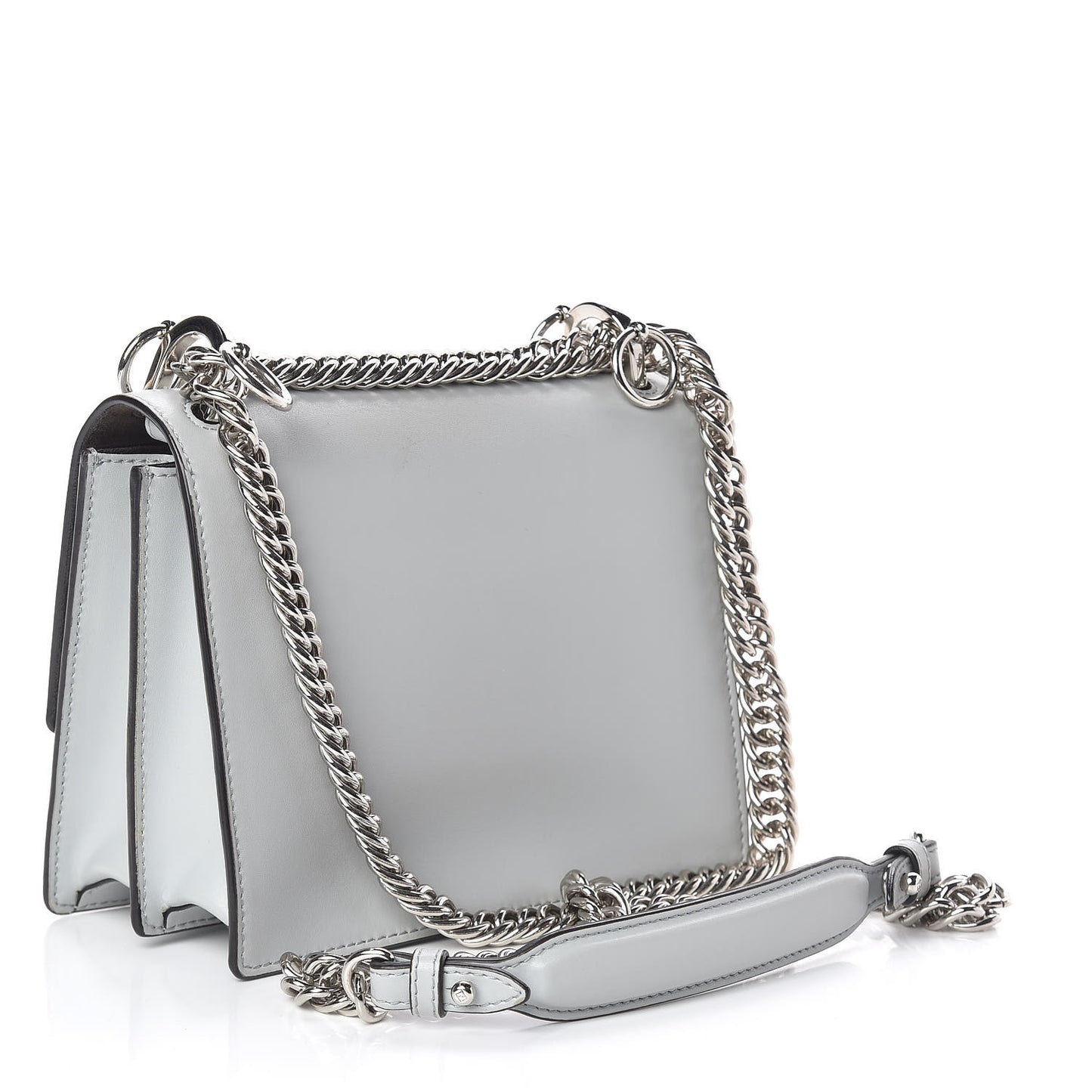 Vitello Liberty Fun Fair Metal Studded Small Kan I Shoulder Bag Grigio Perla Multicolor