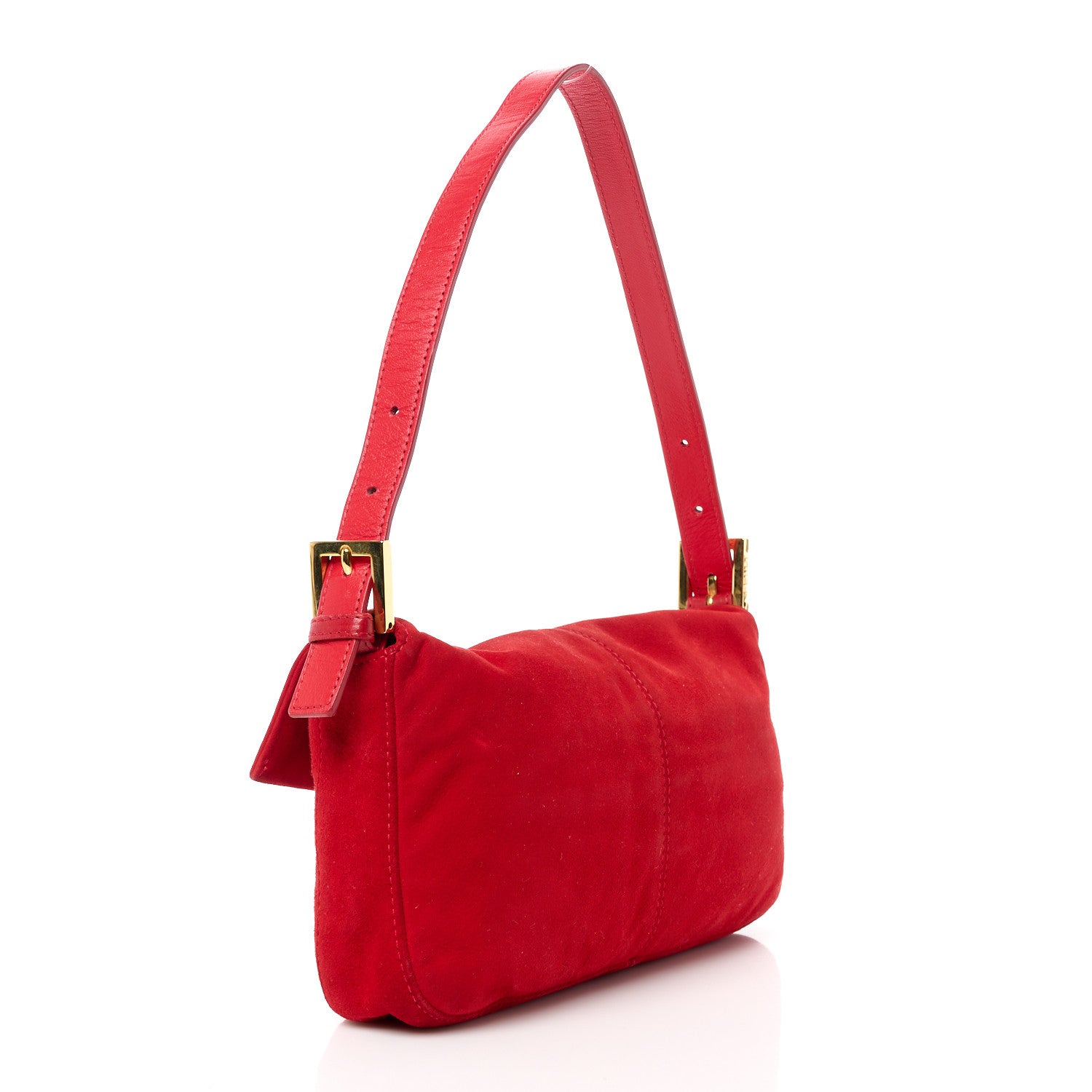 Fendi Suede Baguette Red 3 of 12