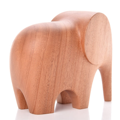 Hermes Mahogany Wood Elephant Lao Paperweight Naturel 6 of 13