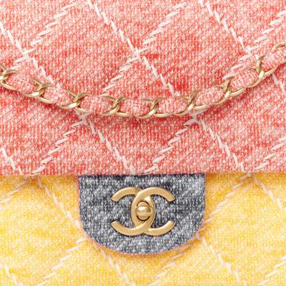 Chanel Jersey Quilted Jumbo Fabrics and Co Flap Multicolor 9 of 12