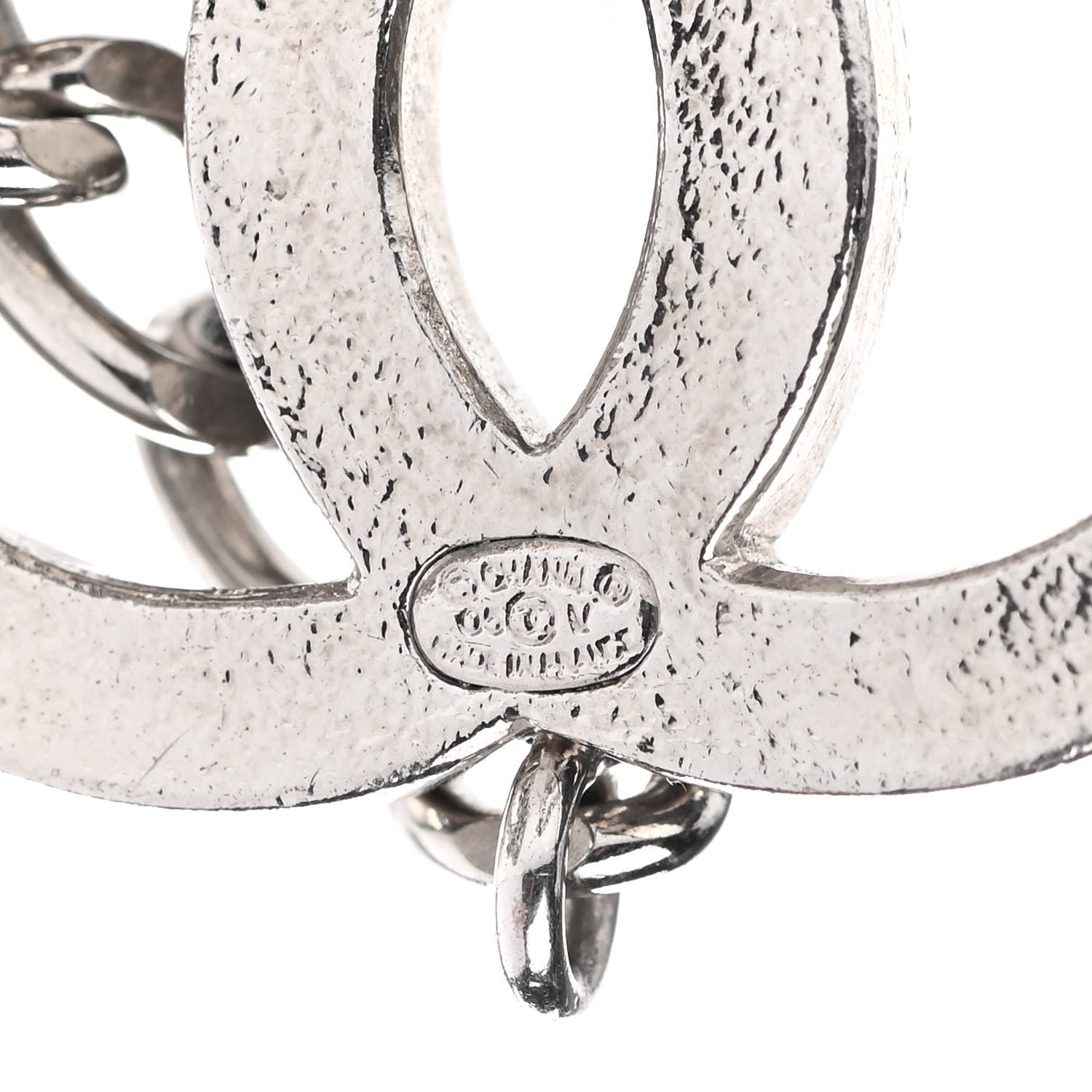 Chanel Enamel CC Chain Logo Belt Silver Black 4 of 5