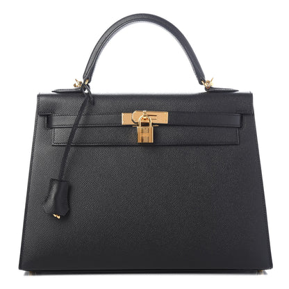 Hermes Epsom Kelly Sellier 32 Black 1 of 10