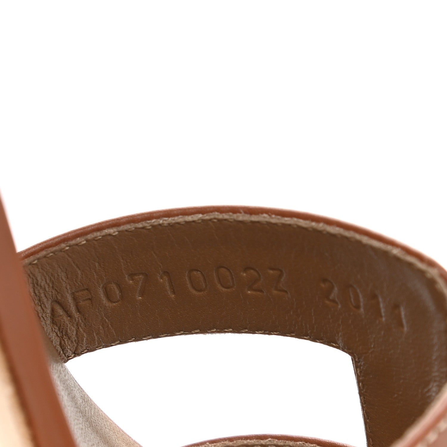 Hermes Calfskin Oasis Sandals 35 Gold 7 of 11