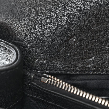 Saint Laurent Sheepskin Matelasse Chevron Monogram Medium College Bag Black 11 of 12