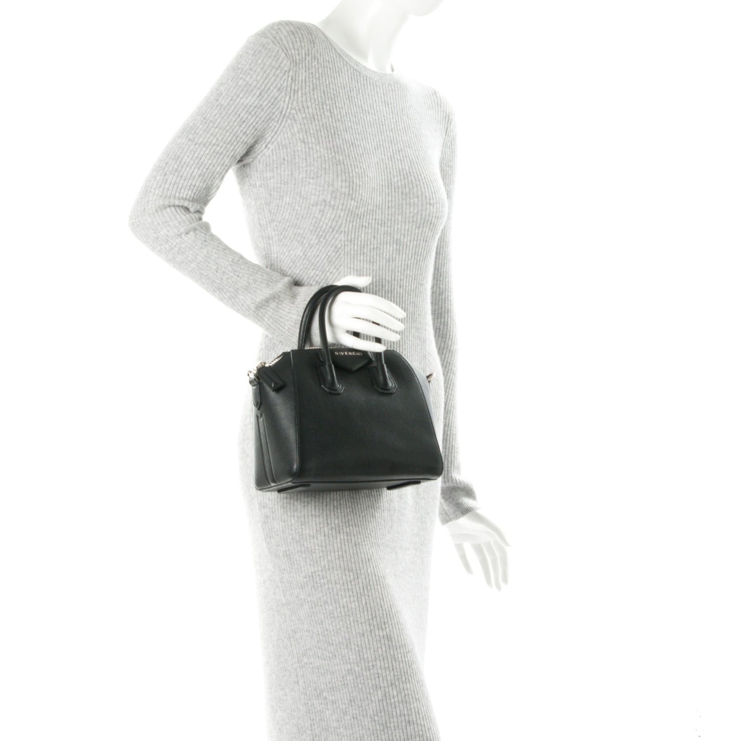 Sugar Goatskin Mini Antigona Black