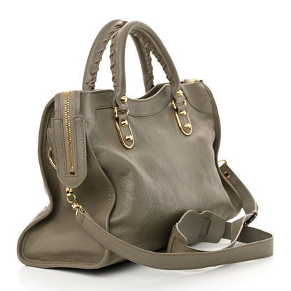 Balenciaga Chevre Gold Metallic Edge Hardware City Gris Taupe 4 of 13