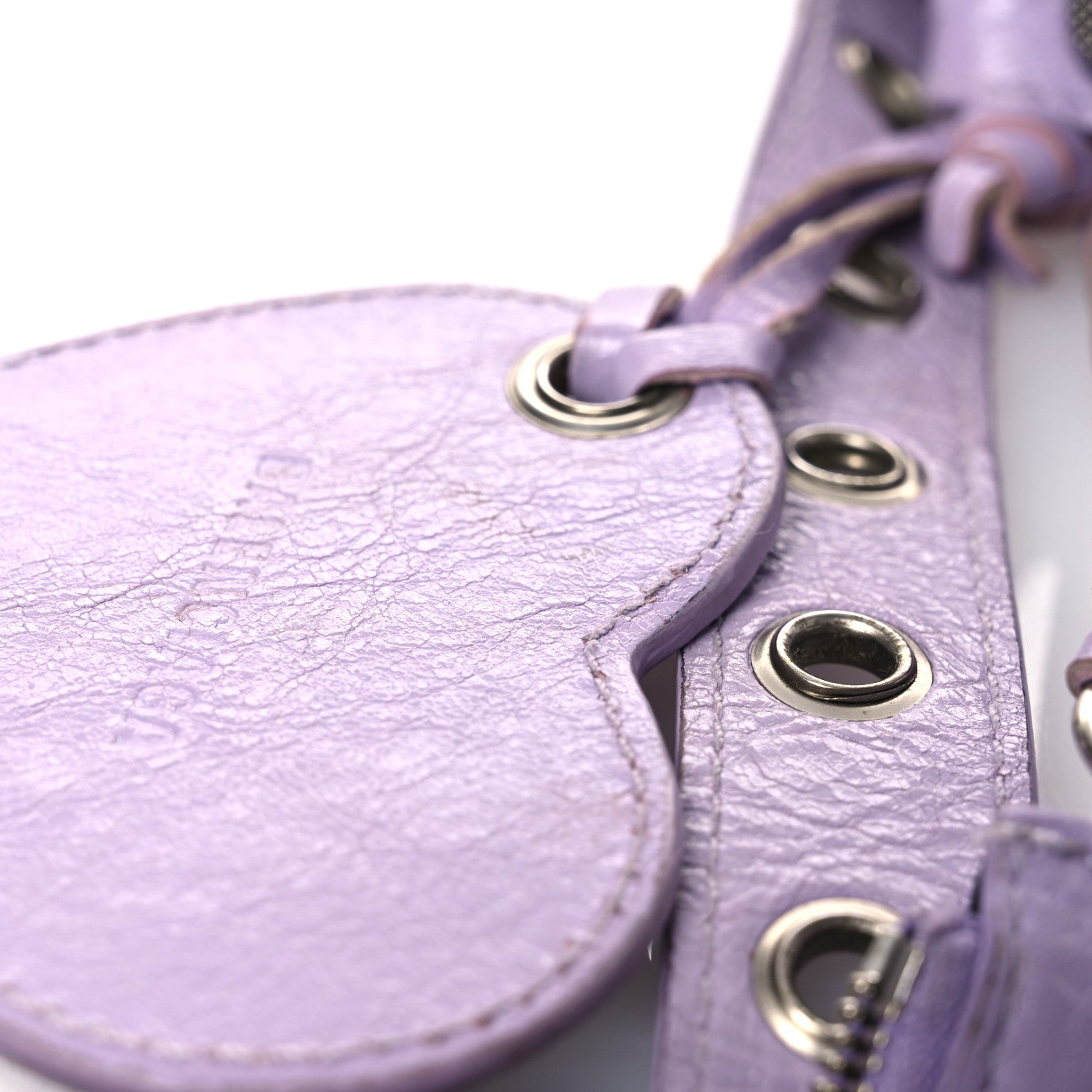 Balenciaga Extra Supple Calfskin Crocodile Embossed Le Cagole Shoulder Bag XS Lilac 13 of 18