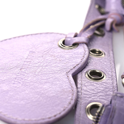 Balenciaga Extra Supple Calfskin Crocodile Embossed Le Cagole Shoulder Bag XS Lilac 13 of 18