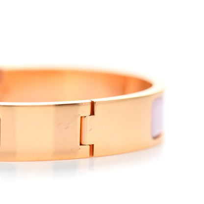 Hermes Enamel Narrow Clic Clac H Bracelet PM Rose Candeur 6 of 7