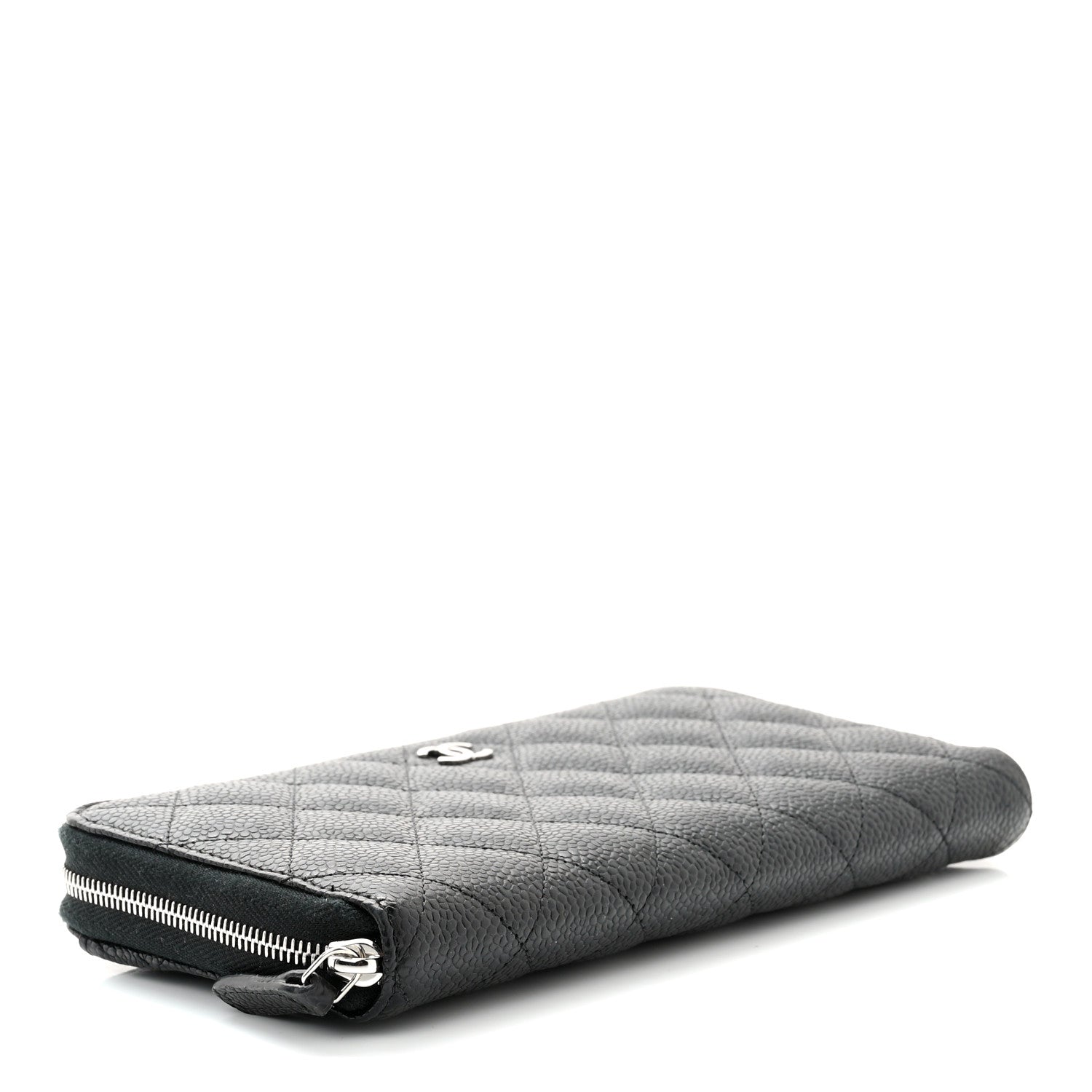 Chanel Caviar Quilted Large Gusset Zip Around Wallet Black 4 of 9