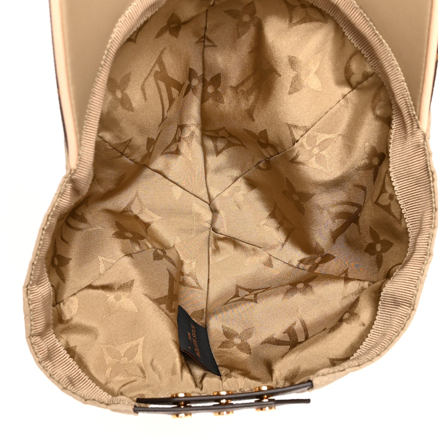 Monogram Polyester Silk LV Get Ready Cap M Beige