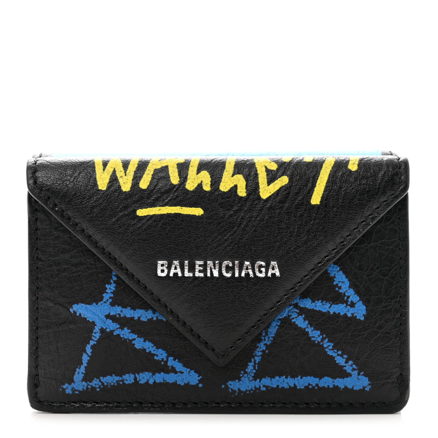 Agneau Graffiti Mini Papier Wallet Black Multicolor