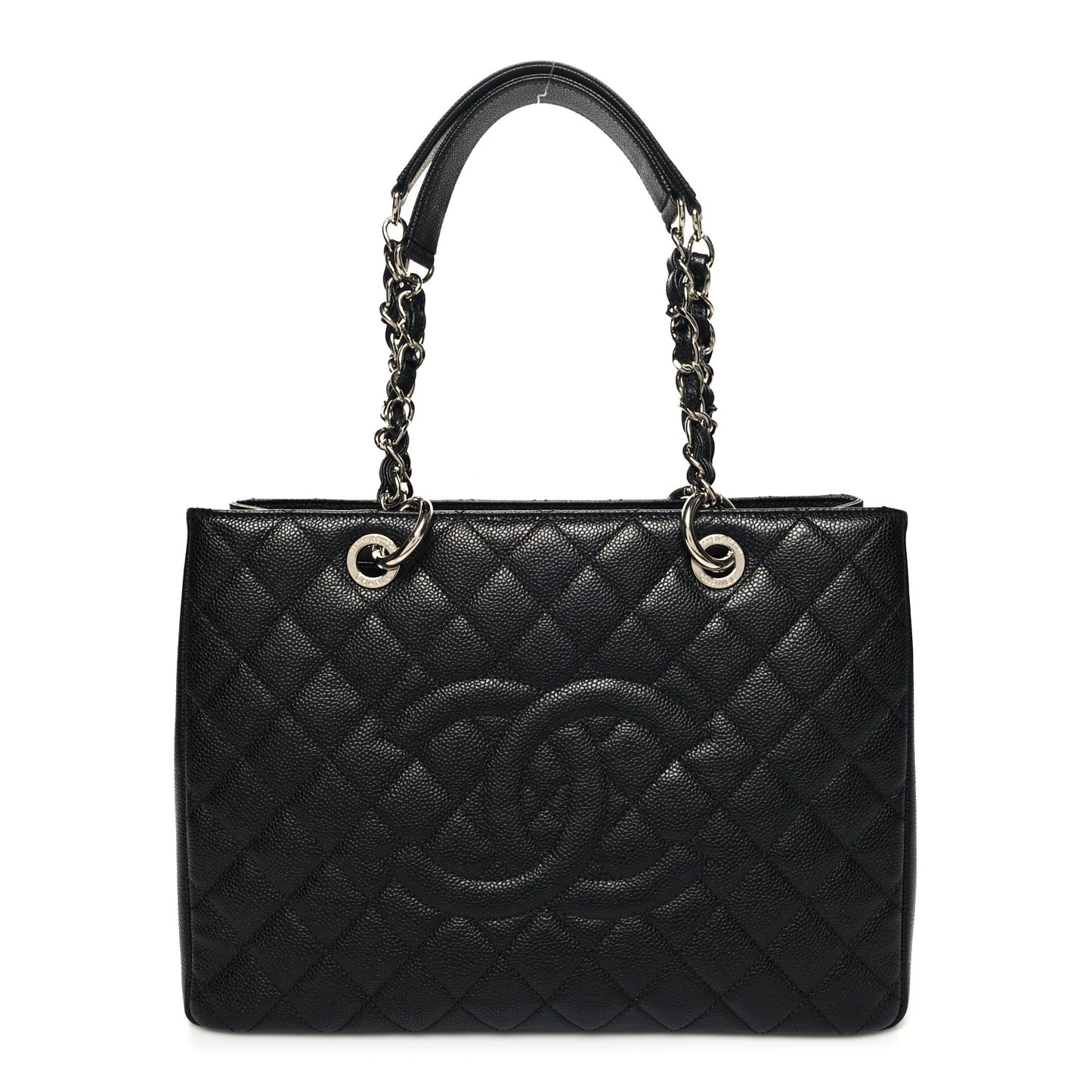 Caviar Quilted Grand Shopping Tote GST Black