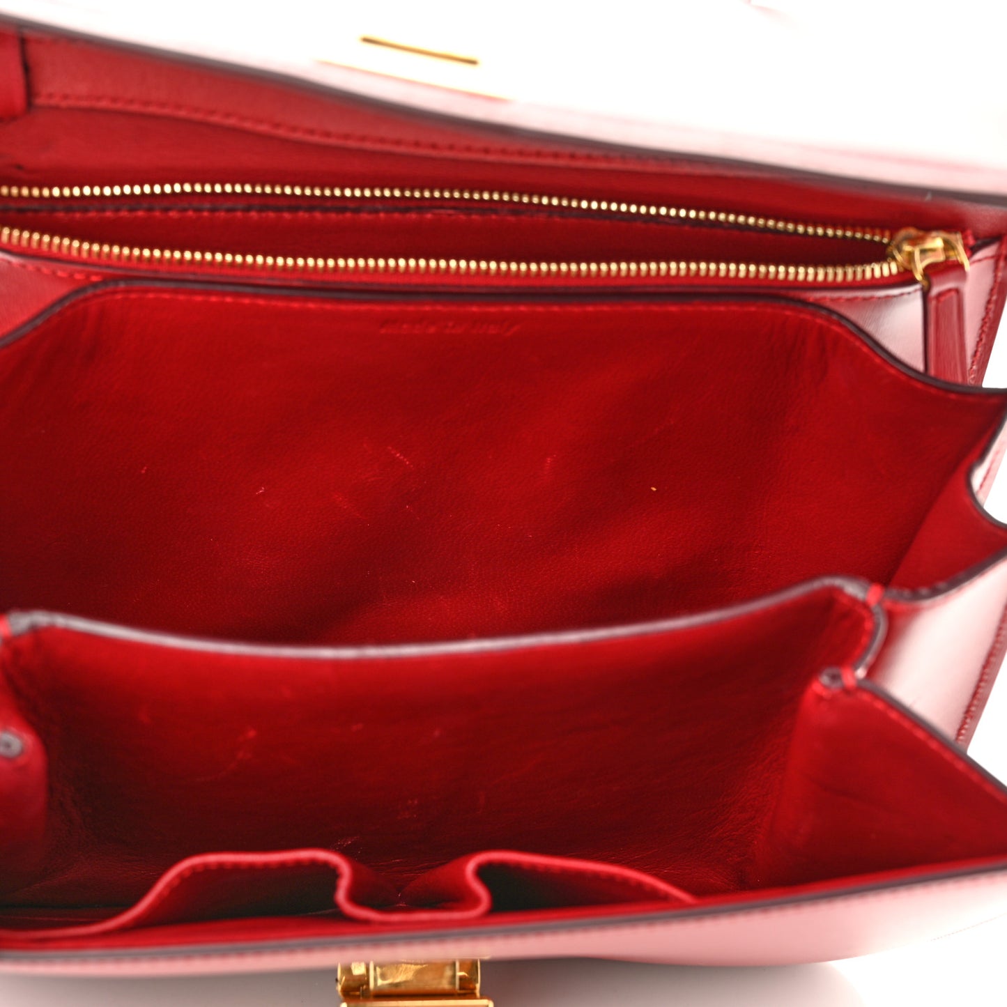 Box Calfskin Medium Classic Box Flap Bag Red