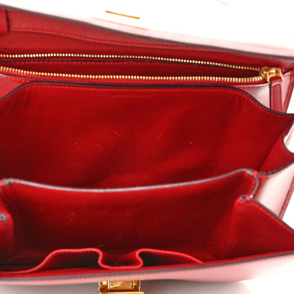 Celine Box Calfskin Medium Classic Box Flap Bag Red 5 of 12