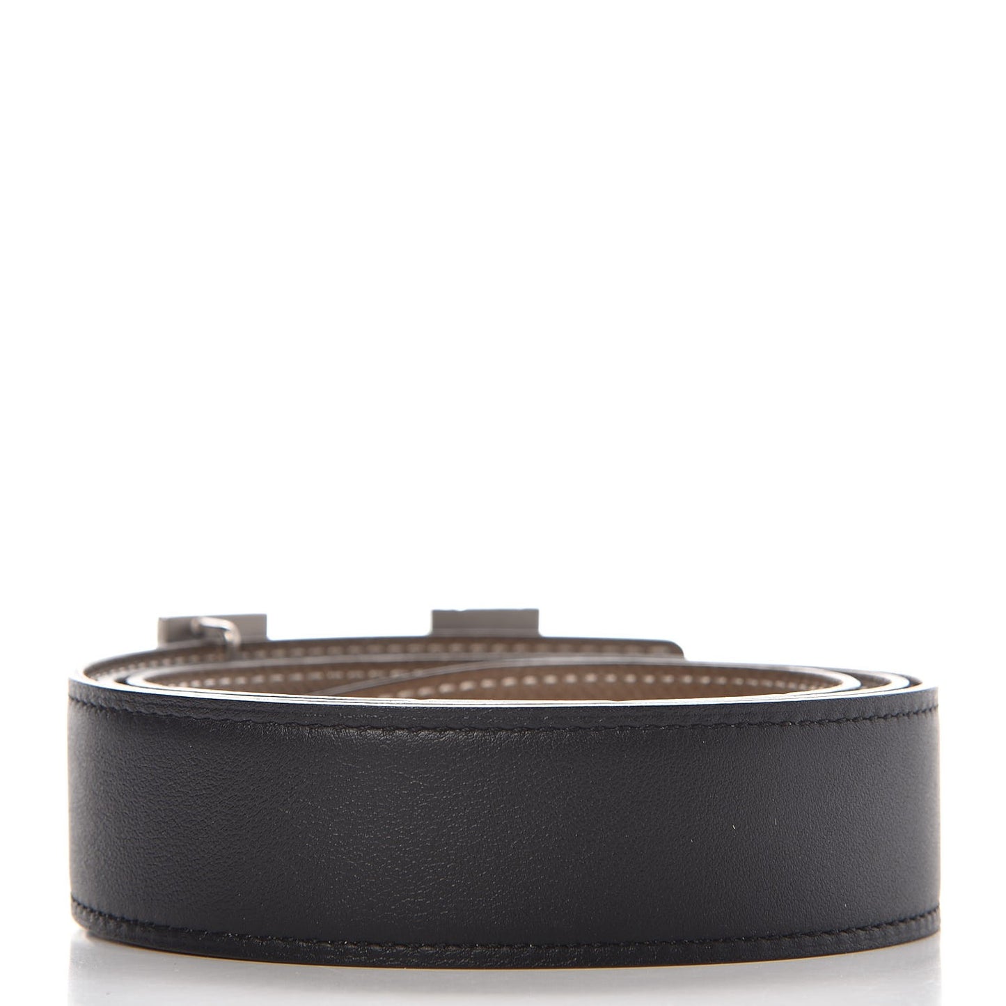 Swift Epsom 32mm H Belt 85 Black Etoupe
