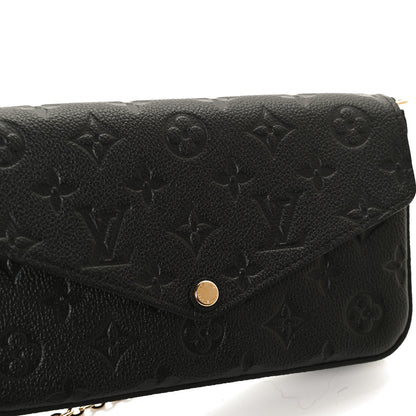 Louis Vuitton Empreinte Pochette Felicie Chain Wallet Black 10 of 12