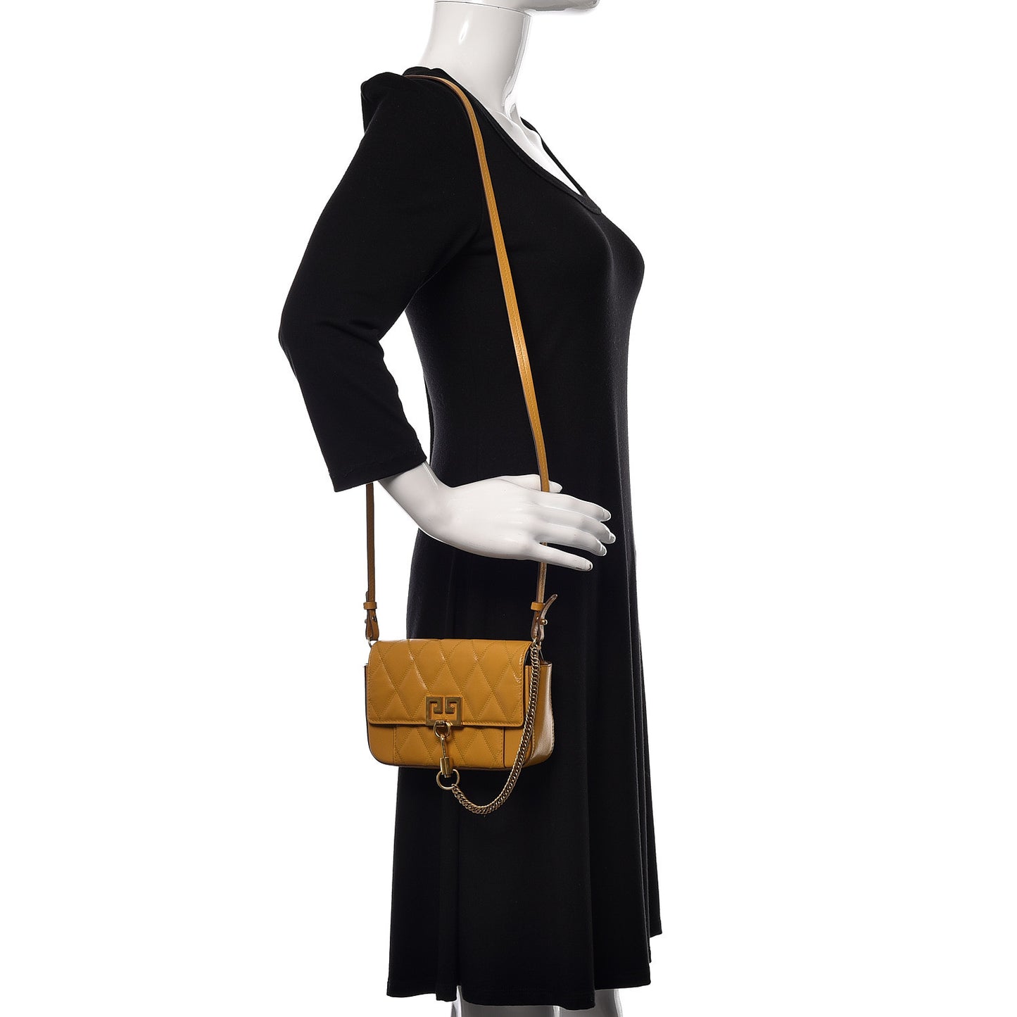 Goatskin Quilted GV3 Mini Pocket Convertible Bag Golden