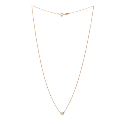 Tiffany 18K Rose Gold Diamond .25ct Elsa Peretti Diamonds by the Yard Pendant Necklace 3 of 6