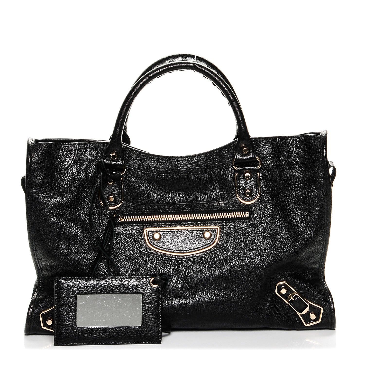 Balenciaga Chevre Gold Metallic Edge Hardware City Black 1 of 6