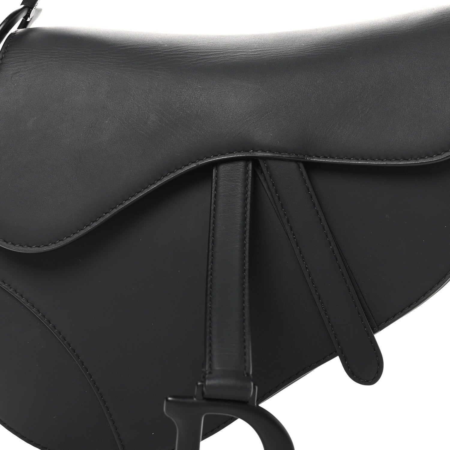 Christian Dior Ultra Matte Calfskin Saddle Bag Black 8 of 10