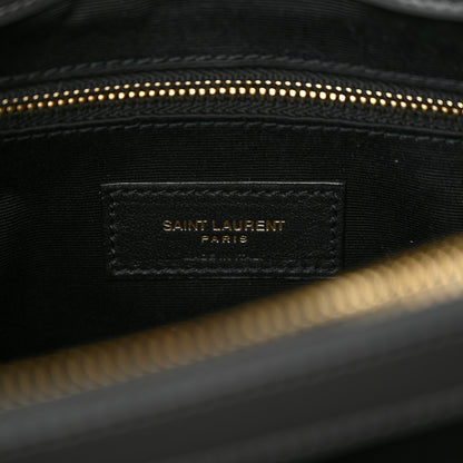 Saint Laurent Calfskin Y Quilted Monogram Medium Loulou Chain Satchel Storm 6 of 10