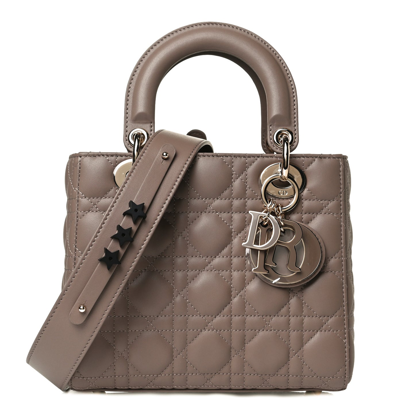 Lambskin Cannage Small My ABCDior Lady Dior Warm Taupe