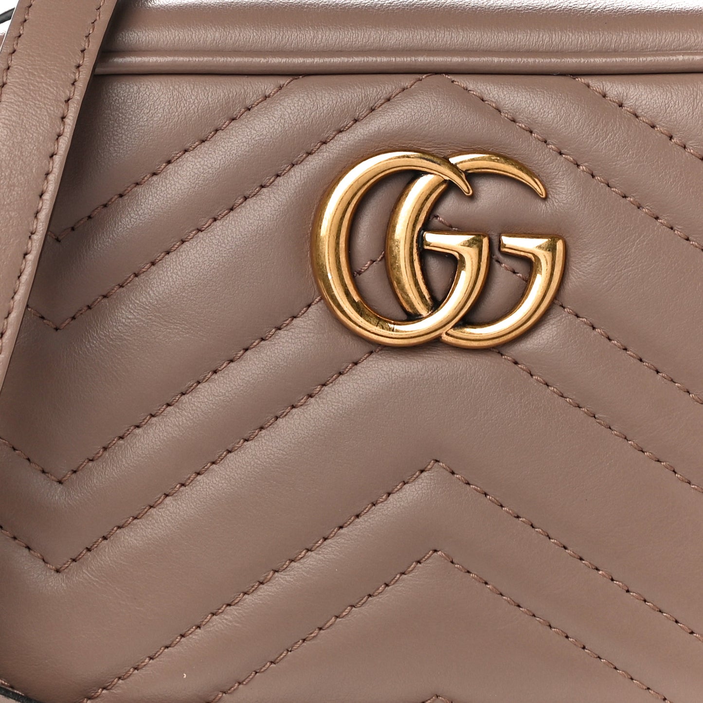 Calfskin Matelasse Mini GG Marmont Chain Shoulder Bag Porcelain Rose