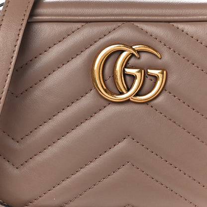 Gucci Calfskin Matelasse Mini GG Marmont Chain Shoulder Bag Porcelain Rose 9 of 11