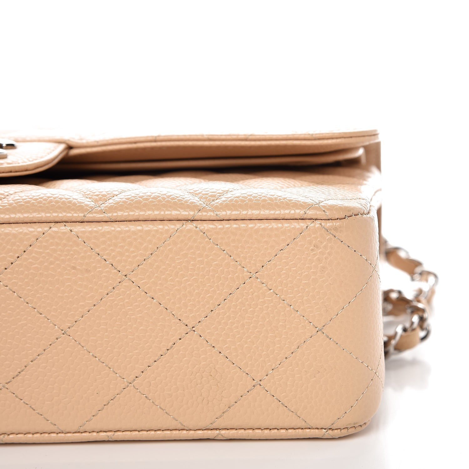 Chanel Caviar Quilted Medium Double Flap Beige Clair 9 of 9