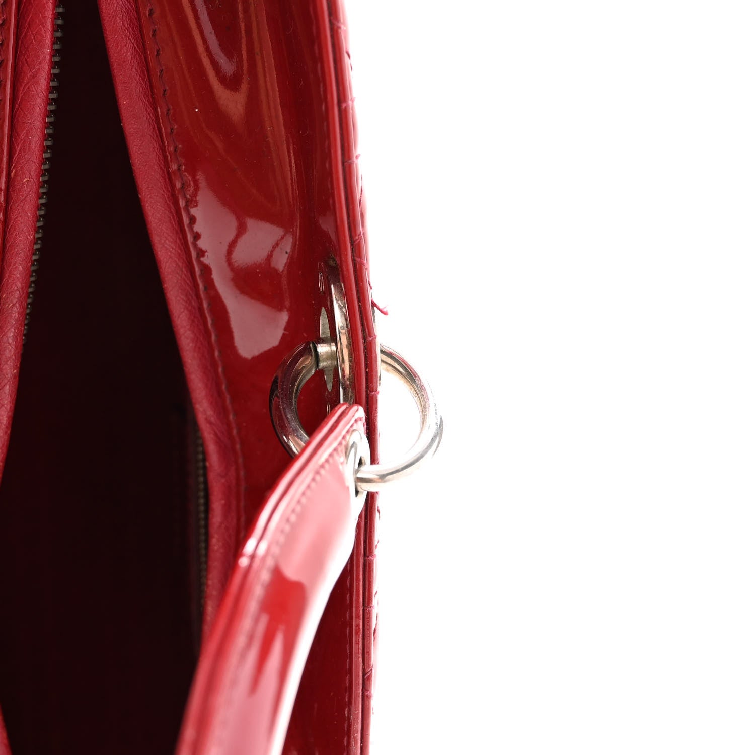 Christian Dior Patent Cannage Large Lady Dior Red 12 of 12