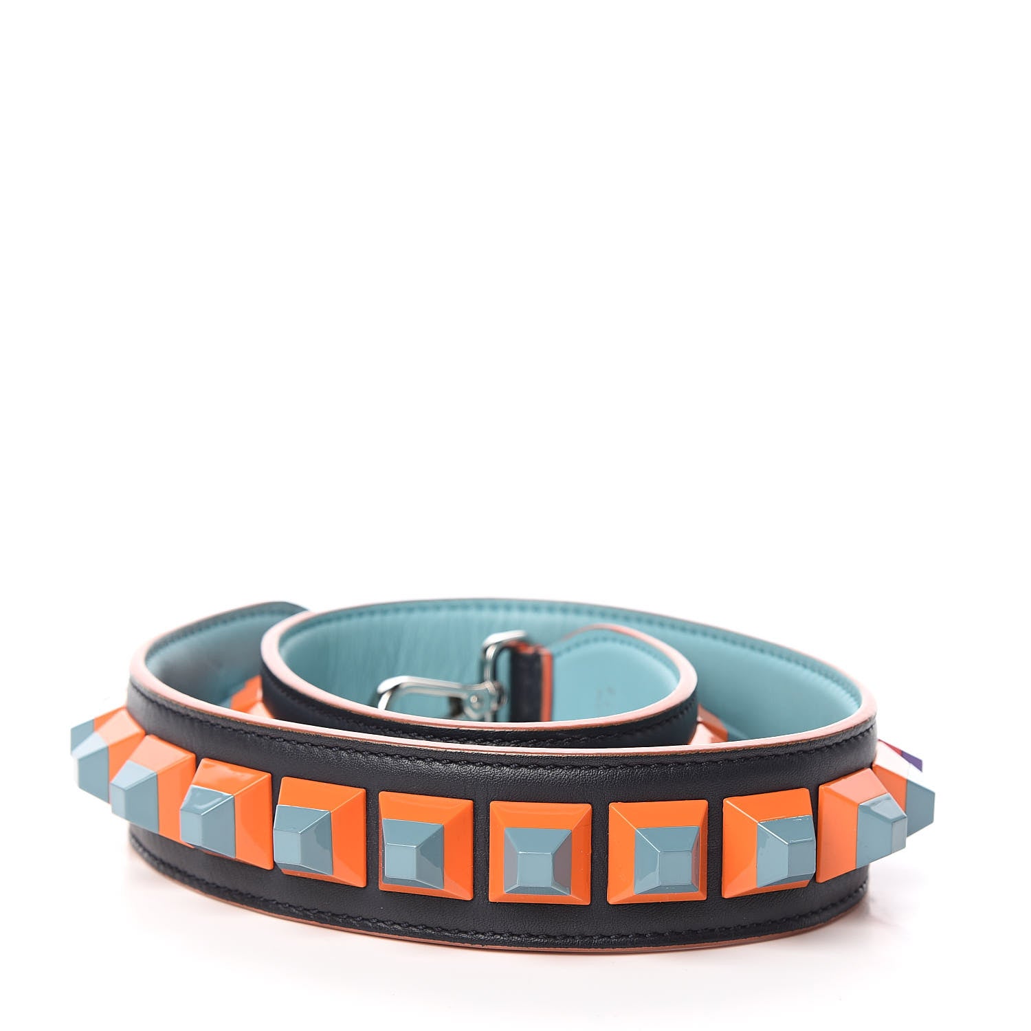 Fendi Calfskin Studded Strap You Navy Multicolor 2 of 5