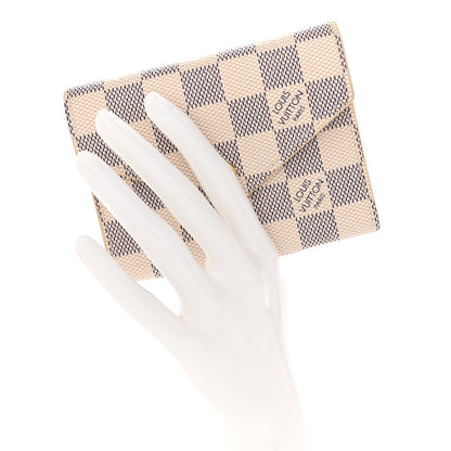 Louis Vuitton Damier Azur Victorine Wallet Rose Ballerine 2 of 8