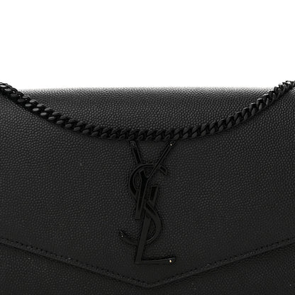Saint Laurent Grain de Poudre Uptown Chain Wallet Black 9 of 17