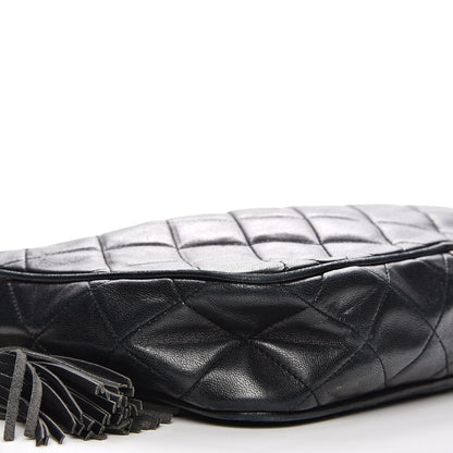 Chanel Lambskin Quilted CC Tassel Camera Case Black 12 of 13