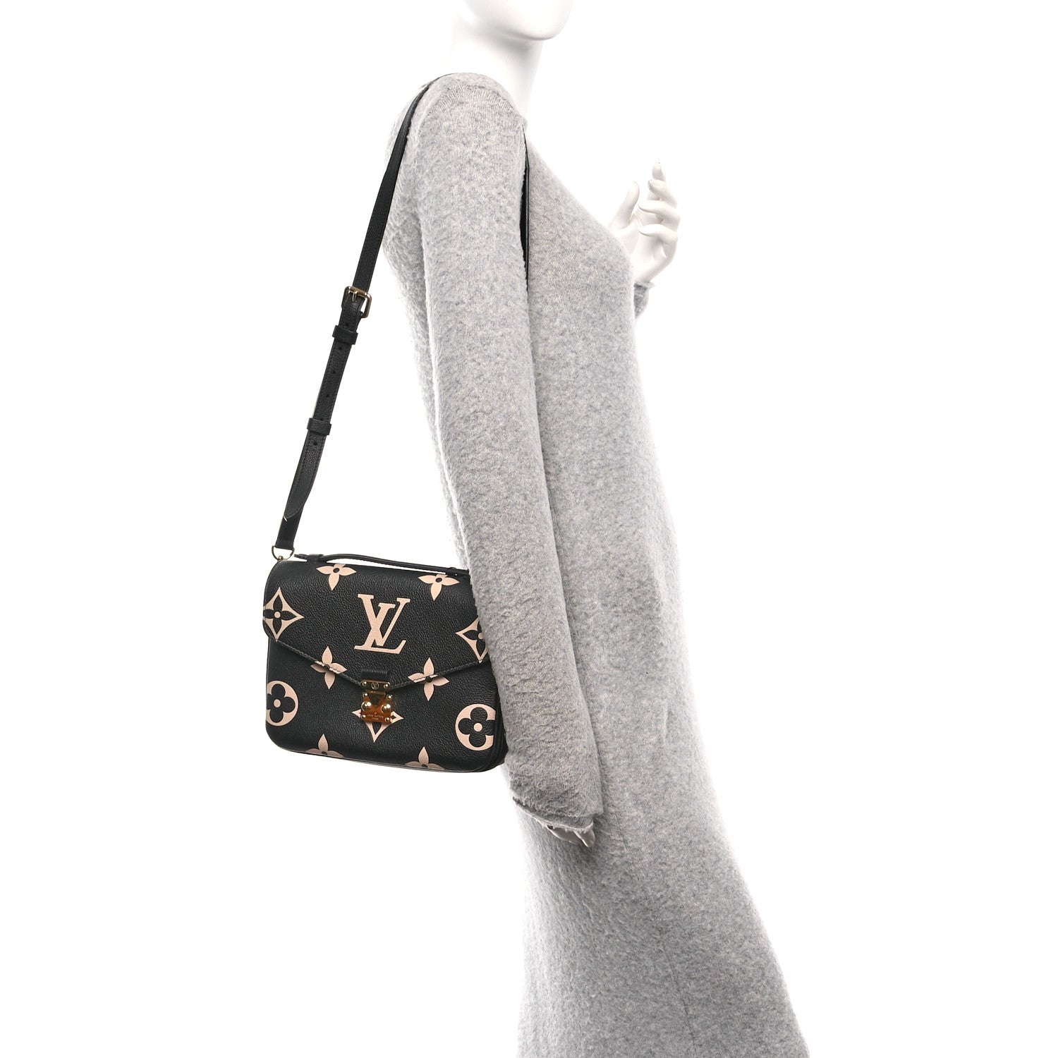 Louis Vuitton Empreinte Monogram Giant Pochette Metis Black Beige 3 of 19