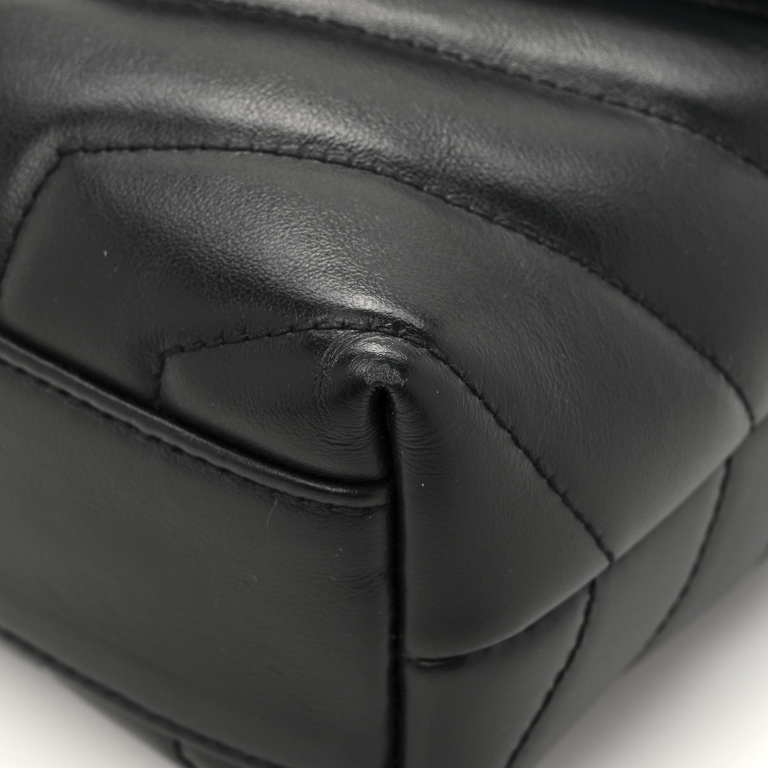 Saint Laurent Calfskin Y Quilted Monogram Toy Loulou Crossbody Bag Black 12 of 14