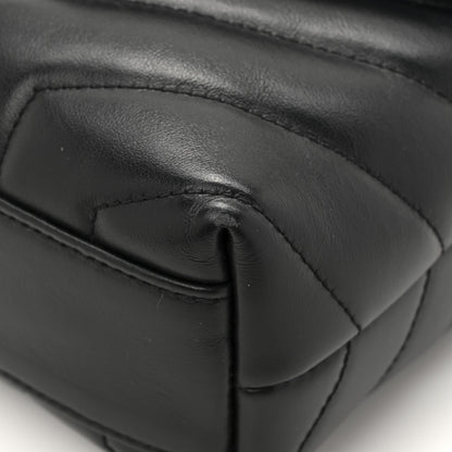 Saint Laurent Calfskin Y Quilted Monogram Toy Loulou Crossbody Bag Black 12 of 14