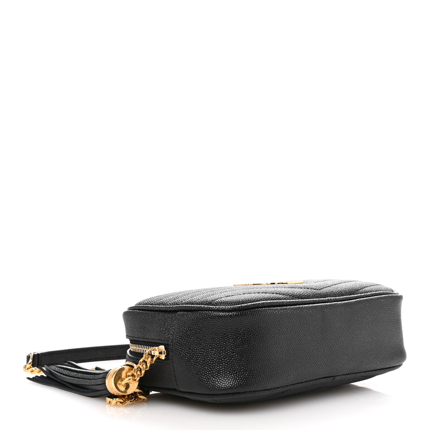 Saint Laurent Grain De Poudre Matelasse Monogram Mini Lou Camera Bag Black 4 of 12