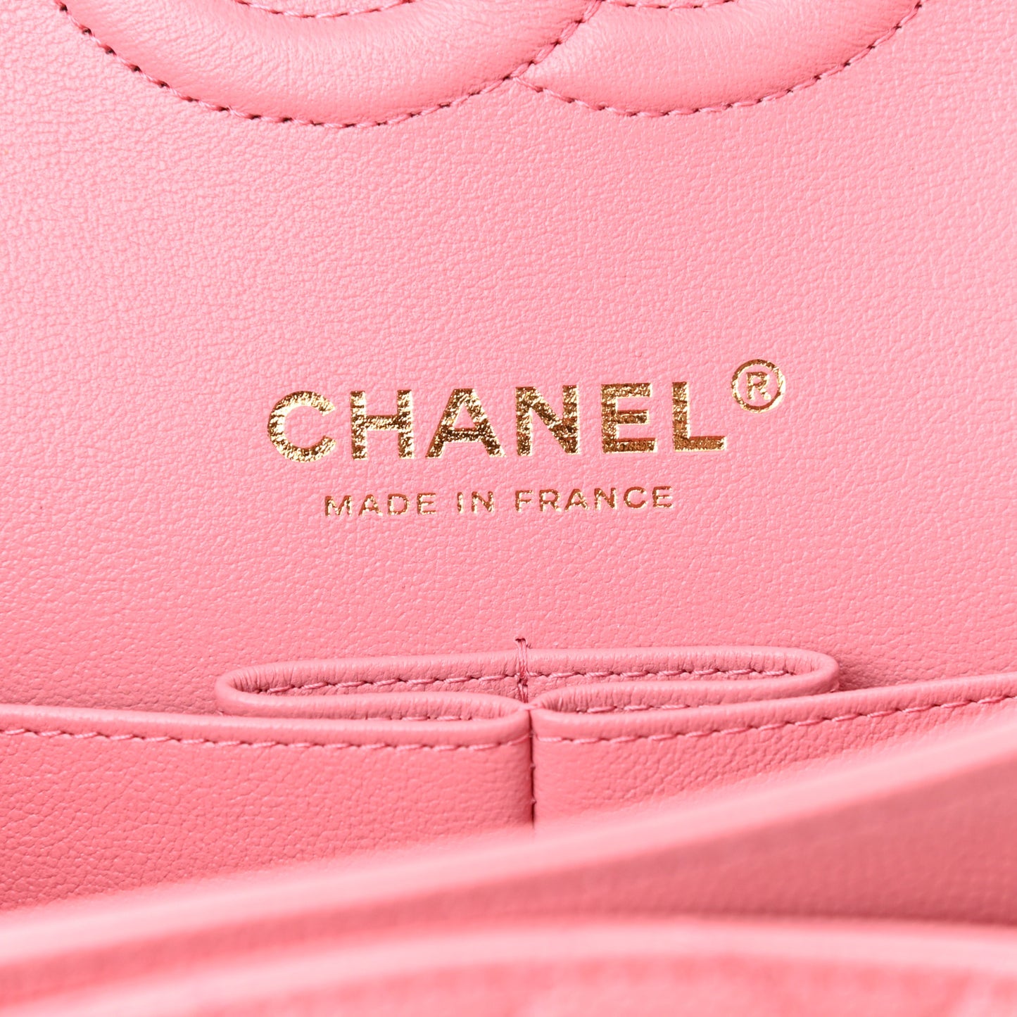 Caviar Quilted Medium Double Flap Pink