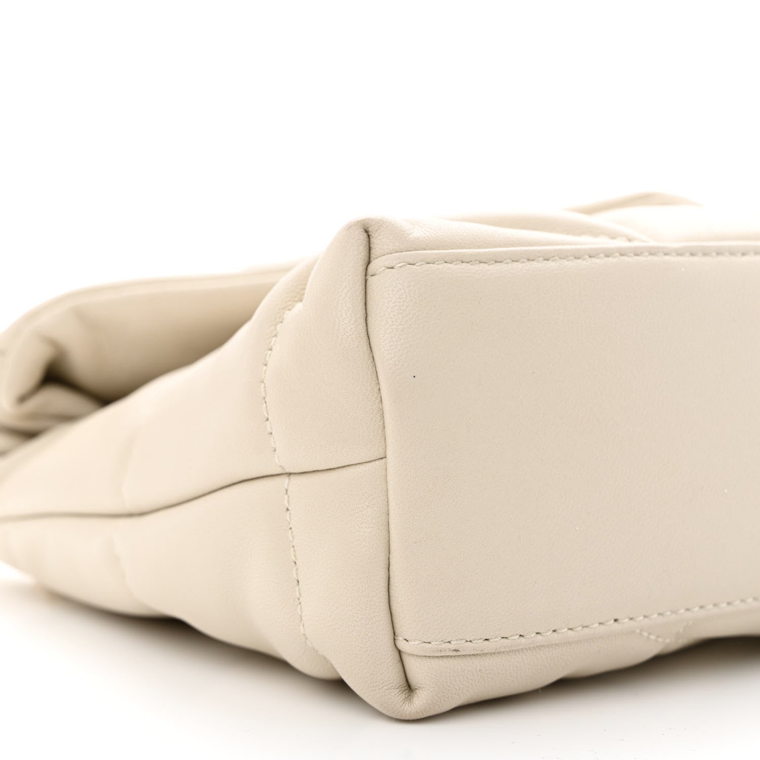 Saint Laurent Lambskin Quilted Toy Loulou Puffer Monogram Chain Satchel Crema Soft 9 of 12