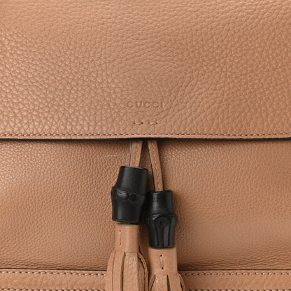 Gucci Cellarius Calfskin Medium Bamboo Daily Flap Shoulder Bag Camelia 7 of 10