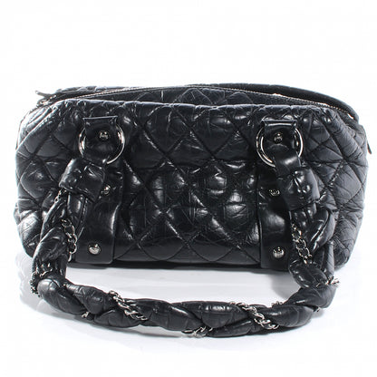 Chanel Distressed Lambskin Lady Braid Small Tote Black 1 of 8