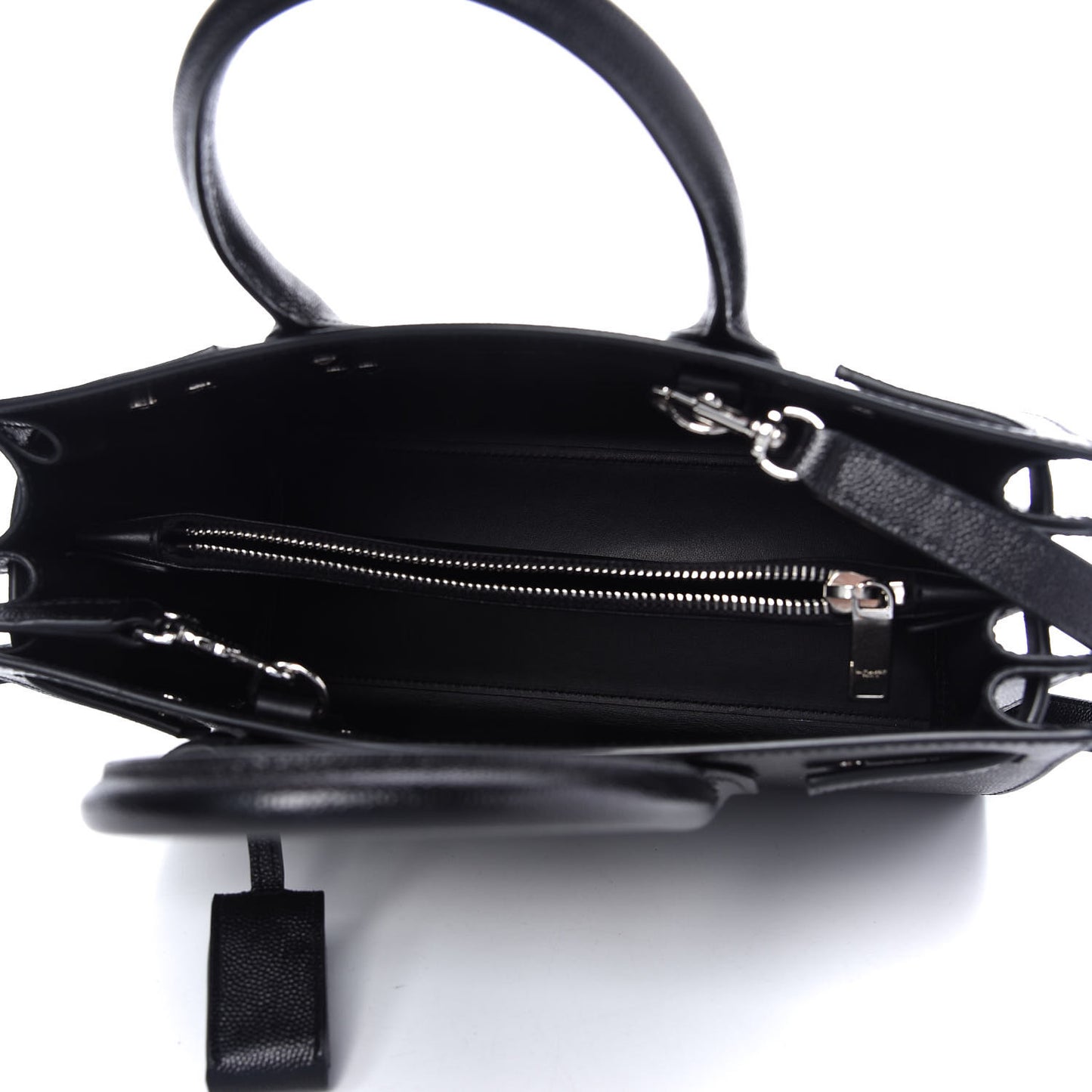 Grained Calfskin Baby Sac De Jour Black