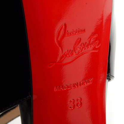 Christian Louboutin Patent Exagona 160 Pumps 38 Black 5 of 5