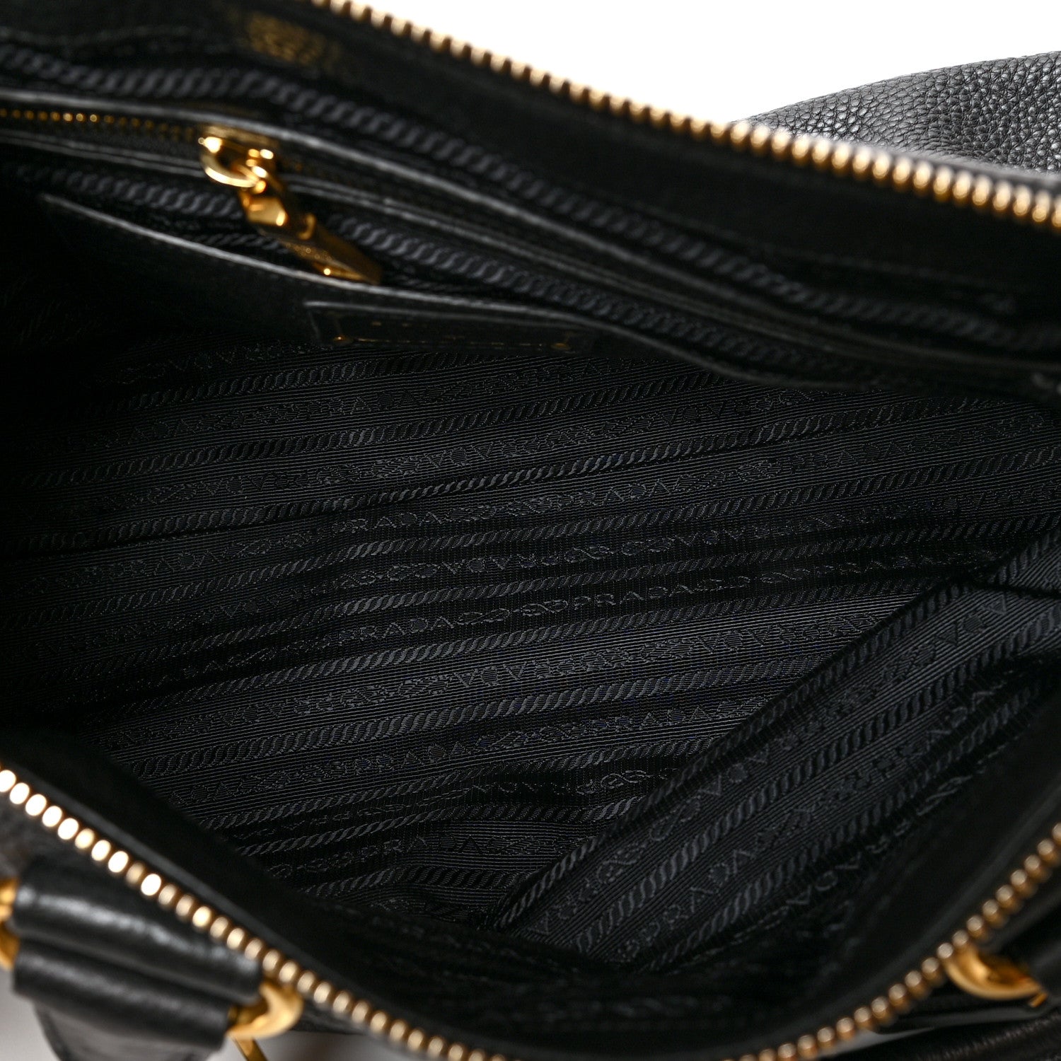 Prada Vitello Daino Shopping Satchel Black 4 of 8
