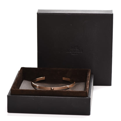 Hermes 18K Rose Gold Mini Clous Bracelet SH 5 of 5