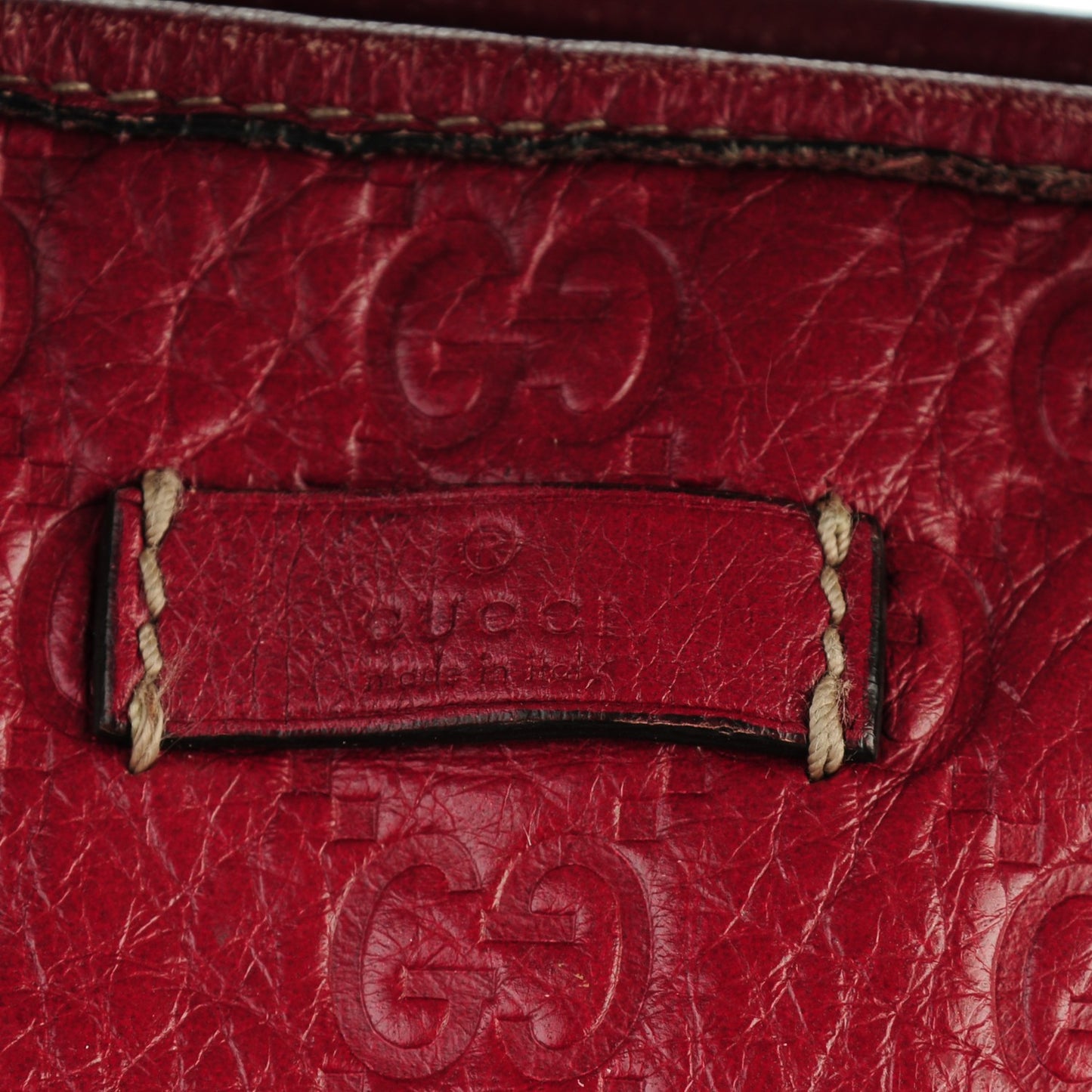 Guccissima XL Tote Red