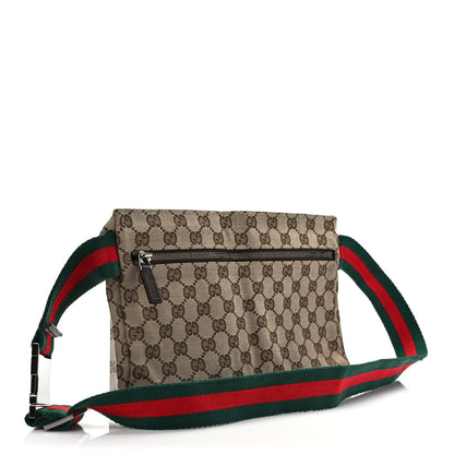 Gucci GG Monogram Web Double Pocket Belt Bag Dark Brown 3 of 8
