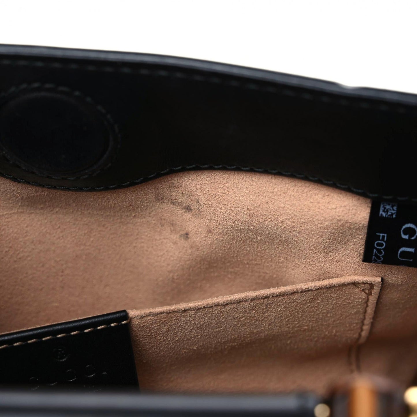 Nappa Bamboo Web Mini Nymphaea Top Handle Bag Black